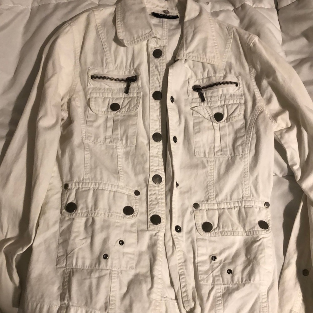White jean jacket